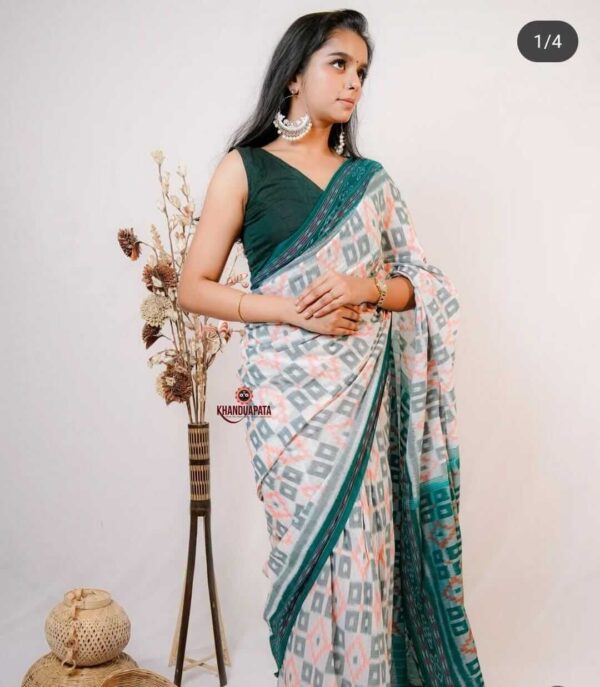 Red Coffee Sambalpuri Saree (Copy)