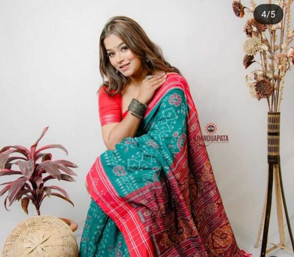 Red Coffee Sambalpuri Saree (Copy)